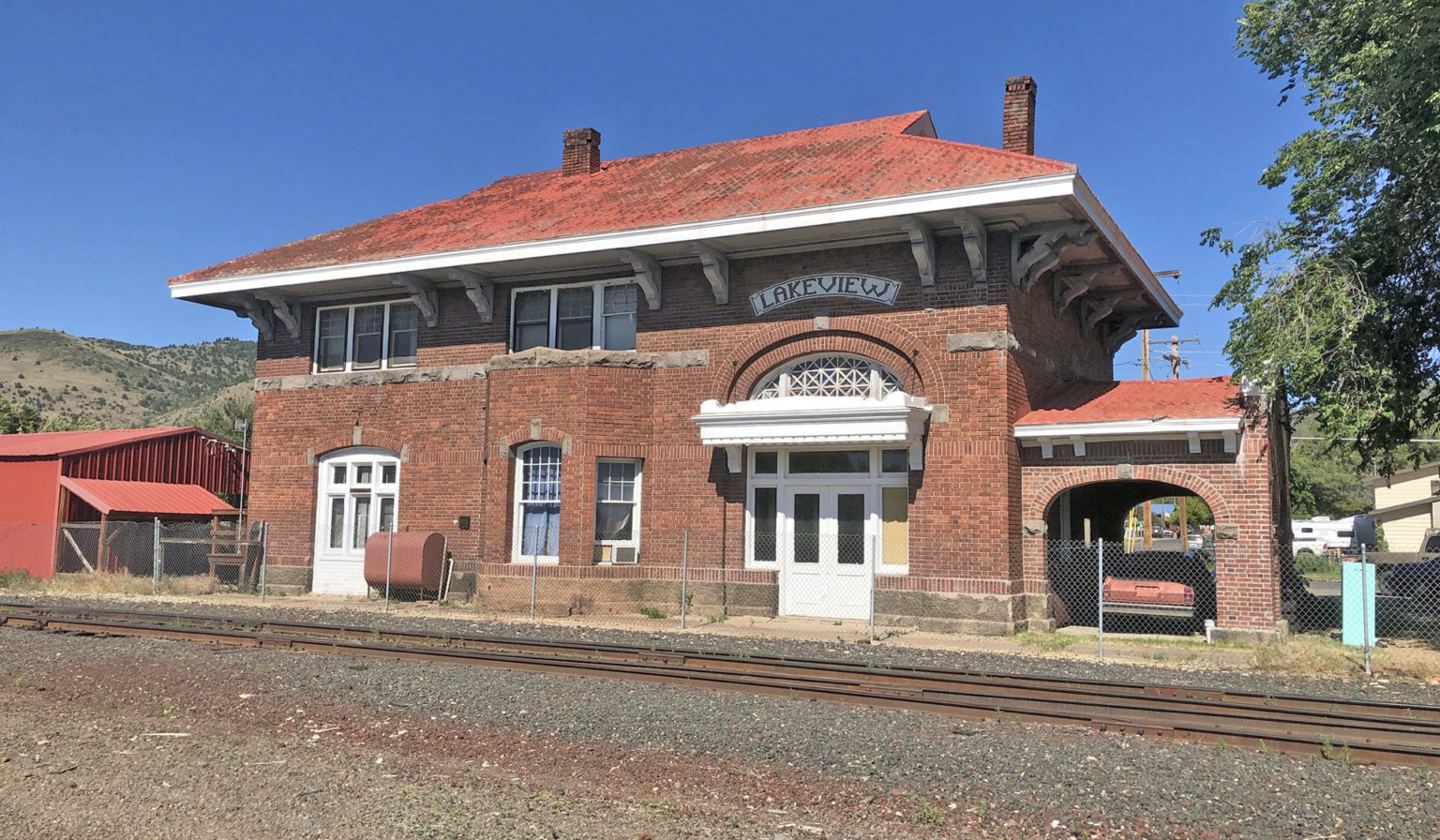 NCO Ry. depot in Lakeview, Oregon. NevadaCaliforniaOregon Railway